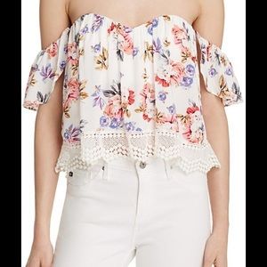 Floral off-the-shoulder top